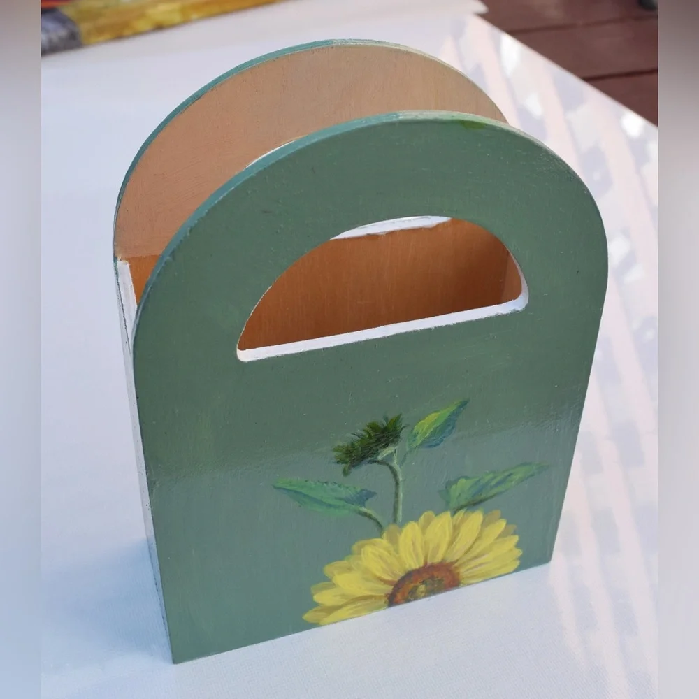 New Painted wooden Handle Box